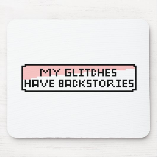 ピクセルグリッチチャット – おもしろいレトロゲーマー マウスパッド (正面)