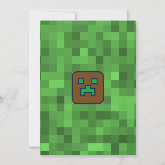 ピクセルゲーマーレベルアップ誕生日招待状 招待状 (裏面)