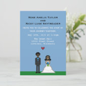 ピクセルゲーマー新郎新婦の結婚式の招待 招待状 (スタンド正面)