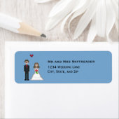 ピクセルゲーマー新郎新婦結婚の差出人住所 ラベル (インサイチュ)