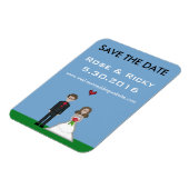 ピクセルゲーマー日付の結婚磁石を保存 マグネット (左側)