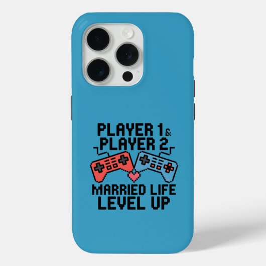ピクセルゲーミングカップルのレベルアップデザイン Case-Mate iPhoneケース (裏面)