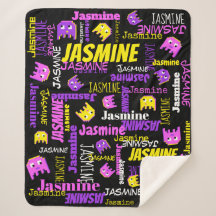 ピクセルゲーミングピンク黄色の黒の女の子名