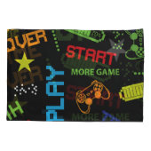 ピクセルゲームスタイル:抽象芸術シームレス。 枕カバー (裏面)