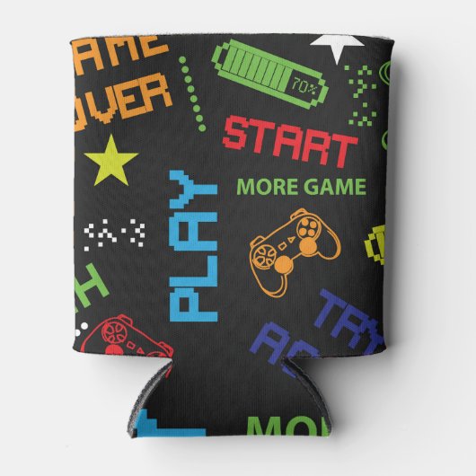 ピクセルゲームスタイル:抽象芸術シームレス。 缶クーラー (正面)