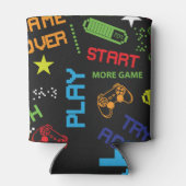 ピクセルゲームスタイル:抽象芸術シームレス。 缶クーラー (裏面)