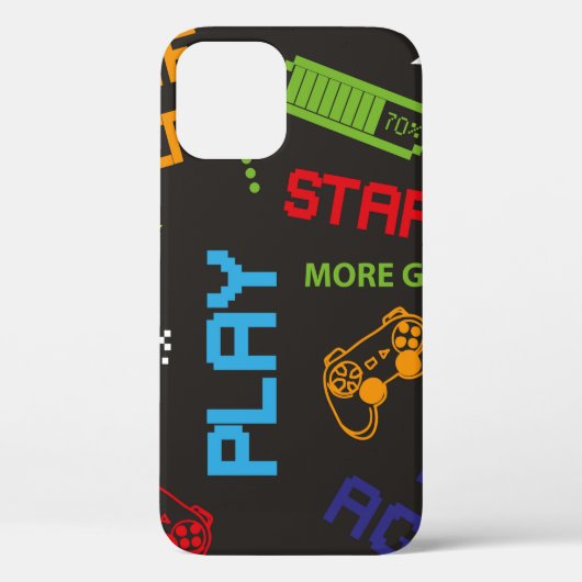 ピクセルゲーム抽象芸術におけるシームレスなパターンスタイル。ウィット Case-Mate iPhoneケース (裏面)
