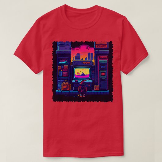 ピクセルゲーム Tシャツ (デザイン正面)