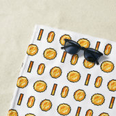 ピクセルコインパターン ビーチタオル (インサイチュ)