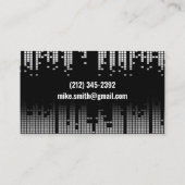 ピクセルサウンドバーの背景 |サウンドミキサー 名刺 (裏面)