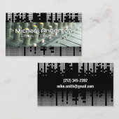 ピクセルサウンドバーの背景 |サウンドミキサー 名刺 (正面/裏面)