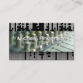 ピクセルサウンドバーの背景 |サウンドミキサー 名刺 (正面)