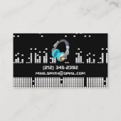 ピクセルサウンドバーの背景 |ヘッドフォン 名刺 (裏面)