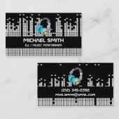 ピクセルサウンドバーの背景 |ヘッドフォン 名刺 (正面/裏面)