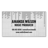 ピクセルサウンドバーの背景 マグネット名刺 (正面)