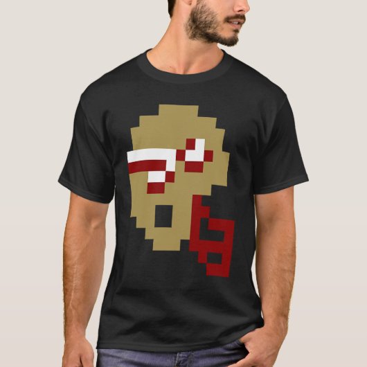 ピクセルサッカーヘルメット Tシャツ (正面)