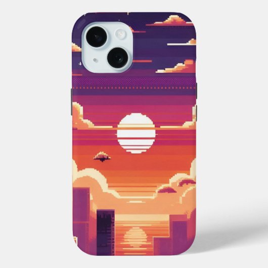 ピクセルサンセットシティ Case-Mate iPhoneケース (裏面)