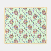 ピクセルザパピコーンドッグ子供部屋毛布 フリースブランケット (正面(横))