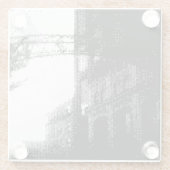 ピクセルショートノースガラスコースター ガラスコースター (裏面)