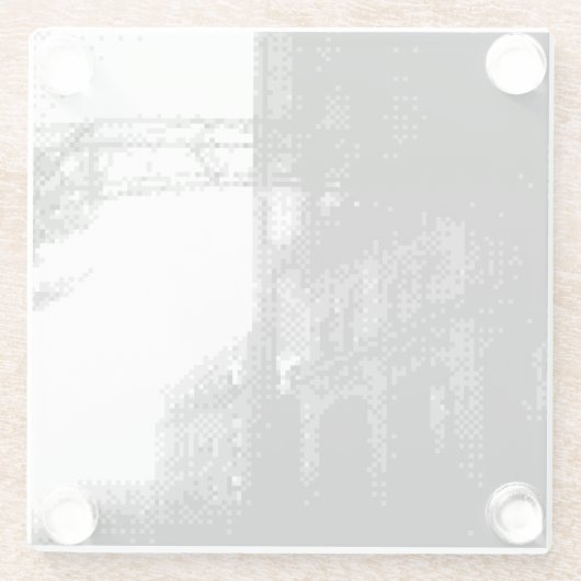 ピクセルショートノースガラスコースター ガラスコースター (裏面)