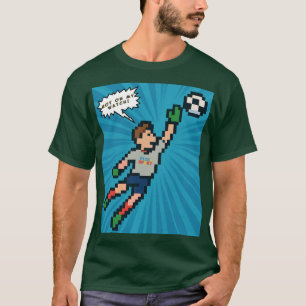 ピクセルスポーツ - レトロゲーマーサッカーゴールキーパーTシャツ Tシャツ