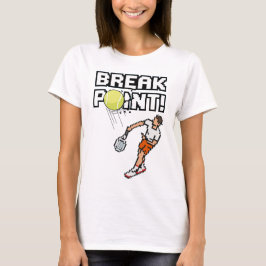 ピクセルスポーツ レトロテニス "ブレイクポイント!" Tシャツ