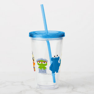 ピクセルセサミストリートキャラクター アクリルタンブラー