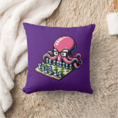 ピクセルタコチェスレトロ戦略ボードゲームアート クッション (ブランケット)