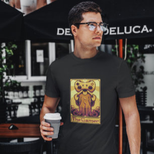 ピクセルタロットカードジョイスティックゲーマー Tシャツ