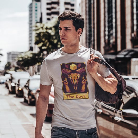 ピクセルタロットカードデビル Tシャツ