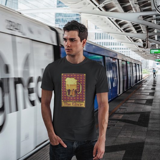 ピクセルタロットカードビールドリンク Tシャツ