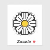 ピクセルデイジー花 シール (シート)