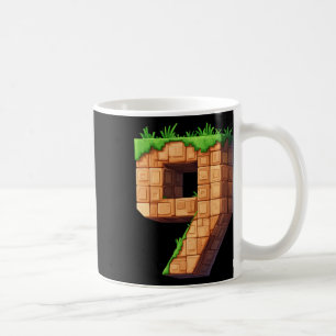 ピクセルデザインがかわいい9歳の誕生日・ゲーム好き男子向け コーヒーマグカップ