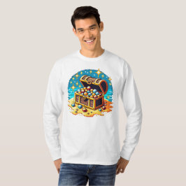 ピクセルトレジャーチェスト – レトロゲーミングロットデザイン Tシャツ