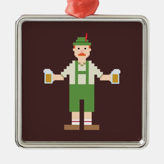 ピクセルドイツ語 メタルオーナメント (正面)