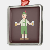 ピクセルドイツ語 メタルオーナメント (左)