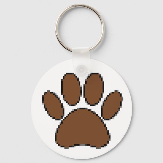 ピクセルドッグポープリント キーホルダー (正面)