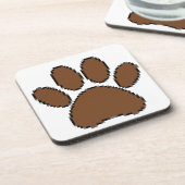 ピクセルドッグポープリント コースター (左側)