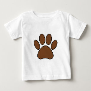 ピクセルドッグポープリント ベビーTシャツ