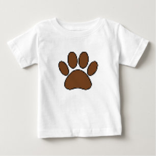 ピクセルドッグポープリント ベビーTシャツ