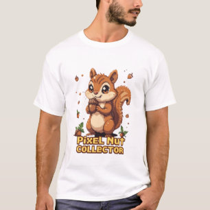 ピクセルナットコレクター – かわいい8ビットチップムンクアーケードD Tシャツ