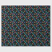 ピクセルハートとコントローラのラッピング紙- Invert ラッピングペーパー (フラット)