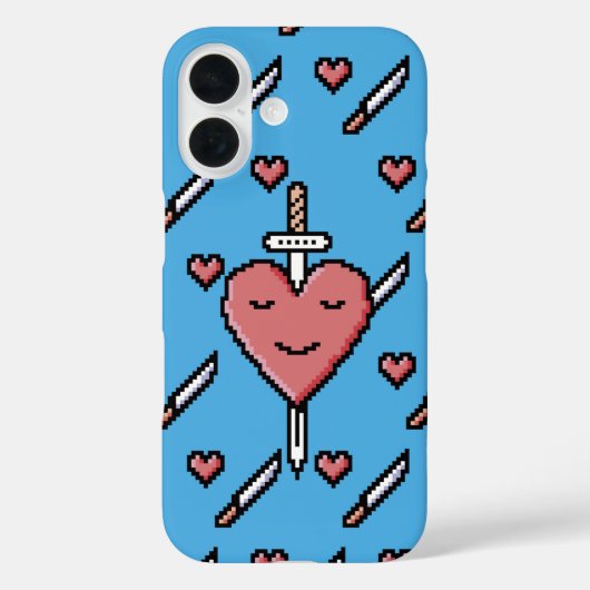 ピクセルハートブレーカー – それを通して微笑む Case-Mate iPhoneケース (裏面)