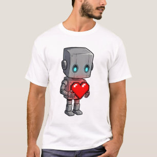 ピクセルハートロボット Tシャツ