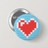 ピクセルハート遊、のWithストライプ Messagesコレクション、 缶バッジ (正面&裏面)
