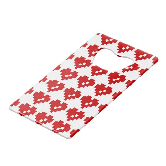 ピクセルハート8ビットラブ クレジットカード栓抜き (正面アングル)