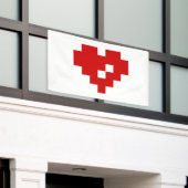 ピクセルハート8ビットラブ 横断幕 (ビルの外側)