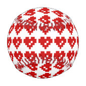 ピクセルハート8ビットラブ 野球ボール (裏面)