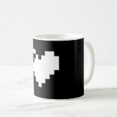 ピクセルハート8ビット コーヒーマグカップ (正面右)