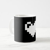 ピクセルハート8ビット コーヒーマグカップ (正面左)
